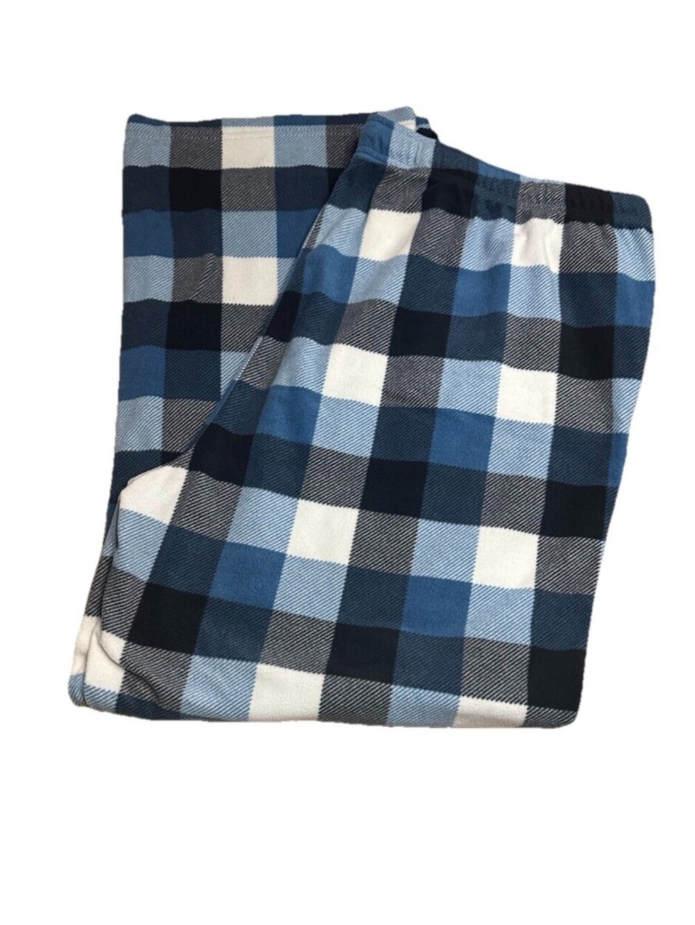 SONOMA Mens Pajama Pants XXL Blue Buffalo Plaid Fleece Sleepwear Lounge
